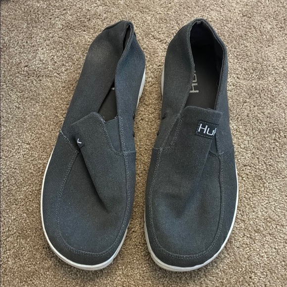 Huk Gray Slip-On Loafers size 14 - Picture 1 of 6